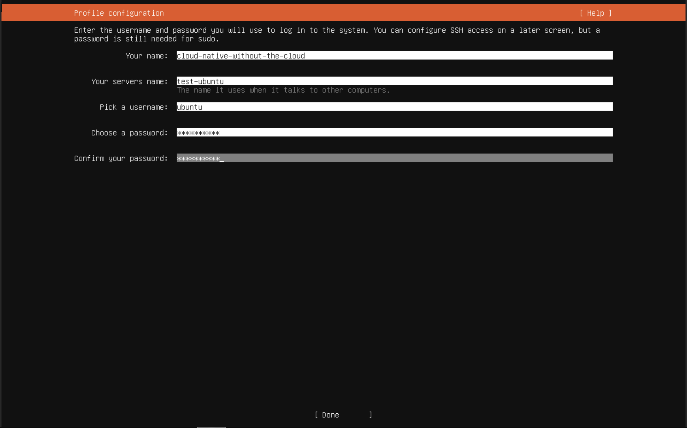 Ubuntu Account Setup
